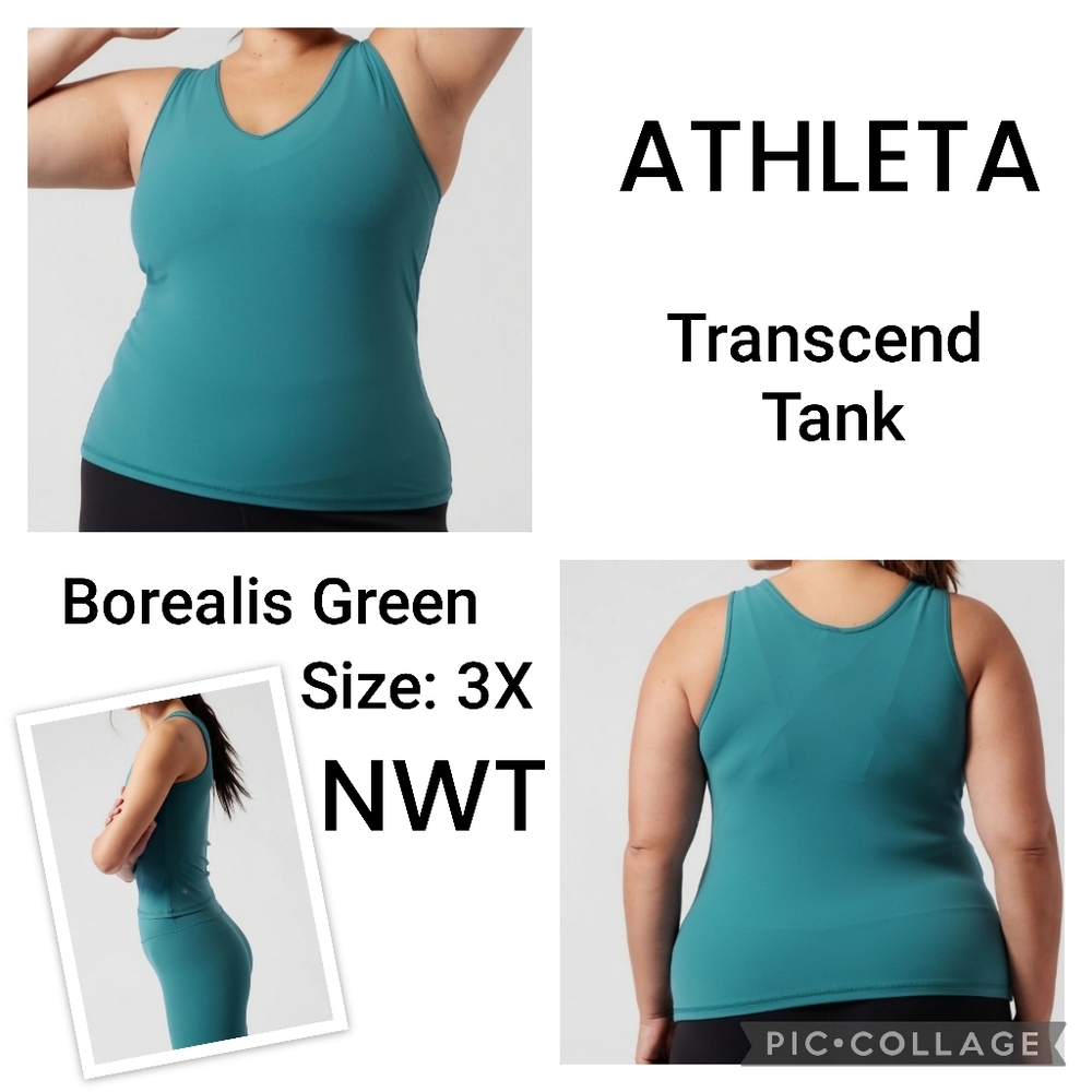 Athleta Transend Tank in Borealis Green Size 3X MSRP $65 NEW NWT SU079
